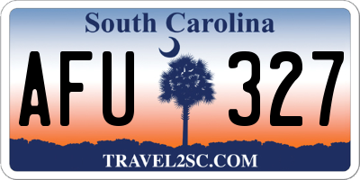 SC license plate AFU327