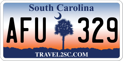 SC license plate AFU329