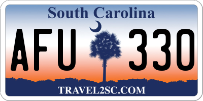 SC license plate AFU330