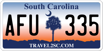 SC license plate AFU335