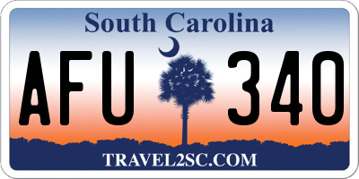 SC license plate AFU340