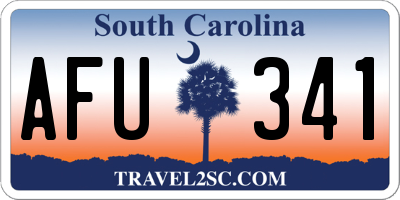 SC license plate AFU341