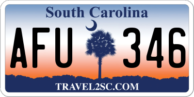 SC license plate AFU346
