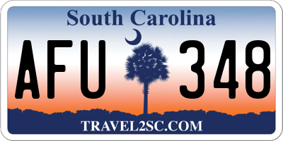 SC license plate AFU348