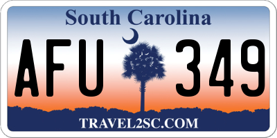 SC license plate AFU349