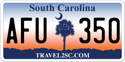 SC license plate AFU350
