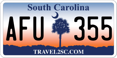 SC license plate AFU355