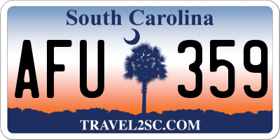 SC license plate AFU359