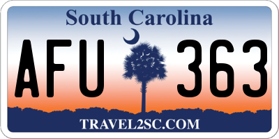 SC license plate AFU363