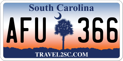 SC license plate AFU366
