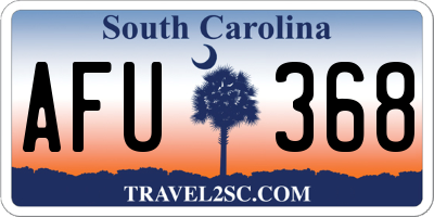 SC license plate AFU368