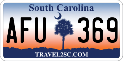 SC license plate AFU369