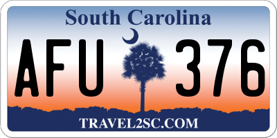 SC license plate AFU376