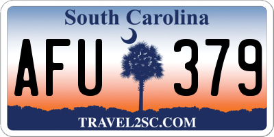 SC license plate AFU379