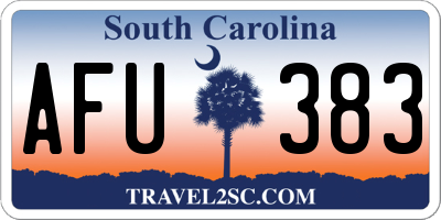 SC license plate AFU383