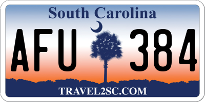SC license plate AFU384