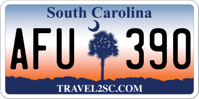 SC license plate AFU390