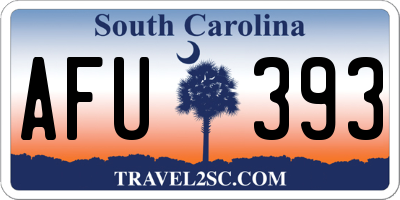SC license plate AFU393