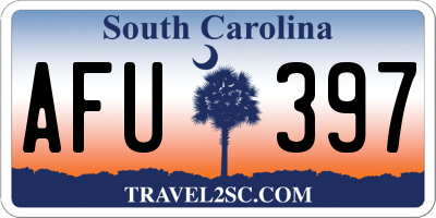 SC license plate AFU397