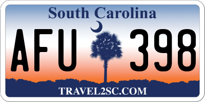 SC license plate AFU398