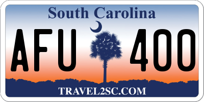 SC license plate AFU400