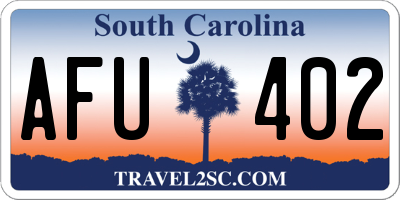 SC license plate AFU402