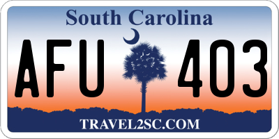 SC license plate AFU403