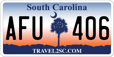 SC license plate AFU406