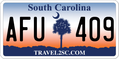 SC license plate AFU409