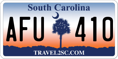 SC license plate AFU410