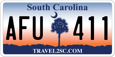 SC license plate AFU411