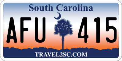 SC license plate AFU415
