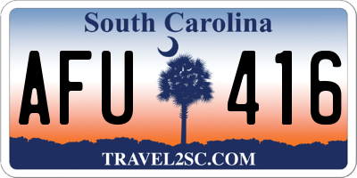 SC license plate AFU416