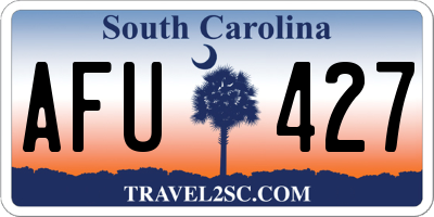 SC license plate AFU427