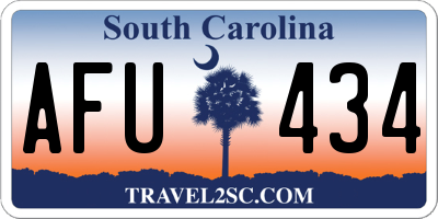 SC license plate AFU434
