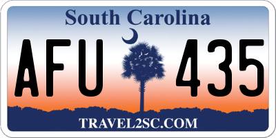 SC license plate AFU435