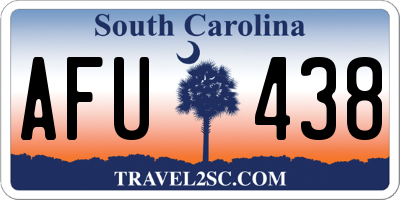 SC license plate AFU438