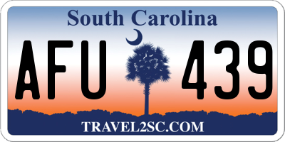 SC license plate AFU439