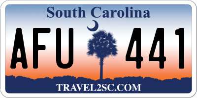 SC license plate AFU441