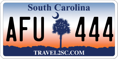 SC license plate AFU444