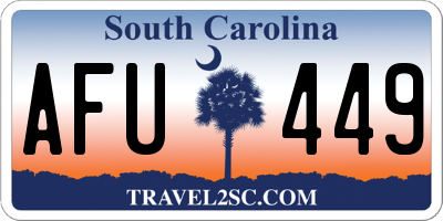 SC license plate AFU449