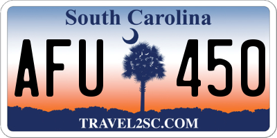 SC license plate AFU450