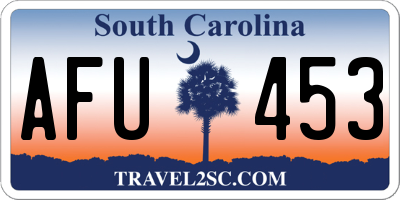 SC license plate AFU453