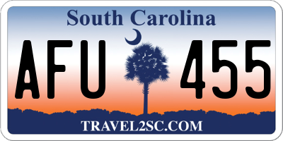 SC license plate AFU455