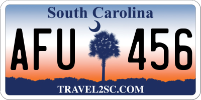 SC license plate AFU456