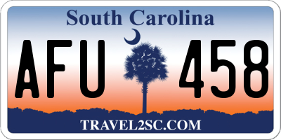 SC license plate AFU458