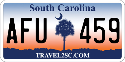 SC license plate AFU459