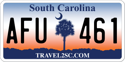 SC license plate AFU461