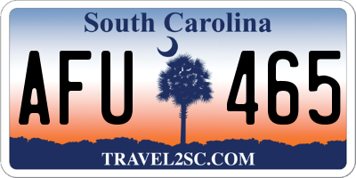 SC license plate AFU465