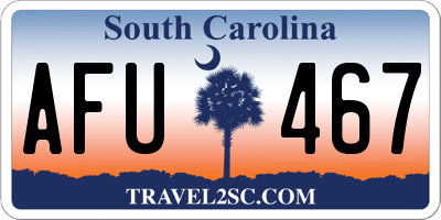 SC license plate AFU467